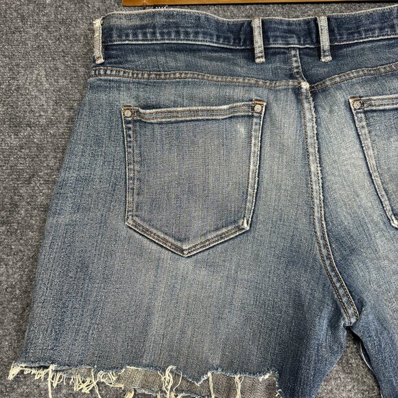 Michael Kors Denim Shorts Mens 36 Cut Offs Parker Slim Fit Distressed Raw Hem - Picture 8 of 8